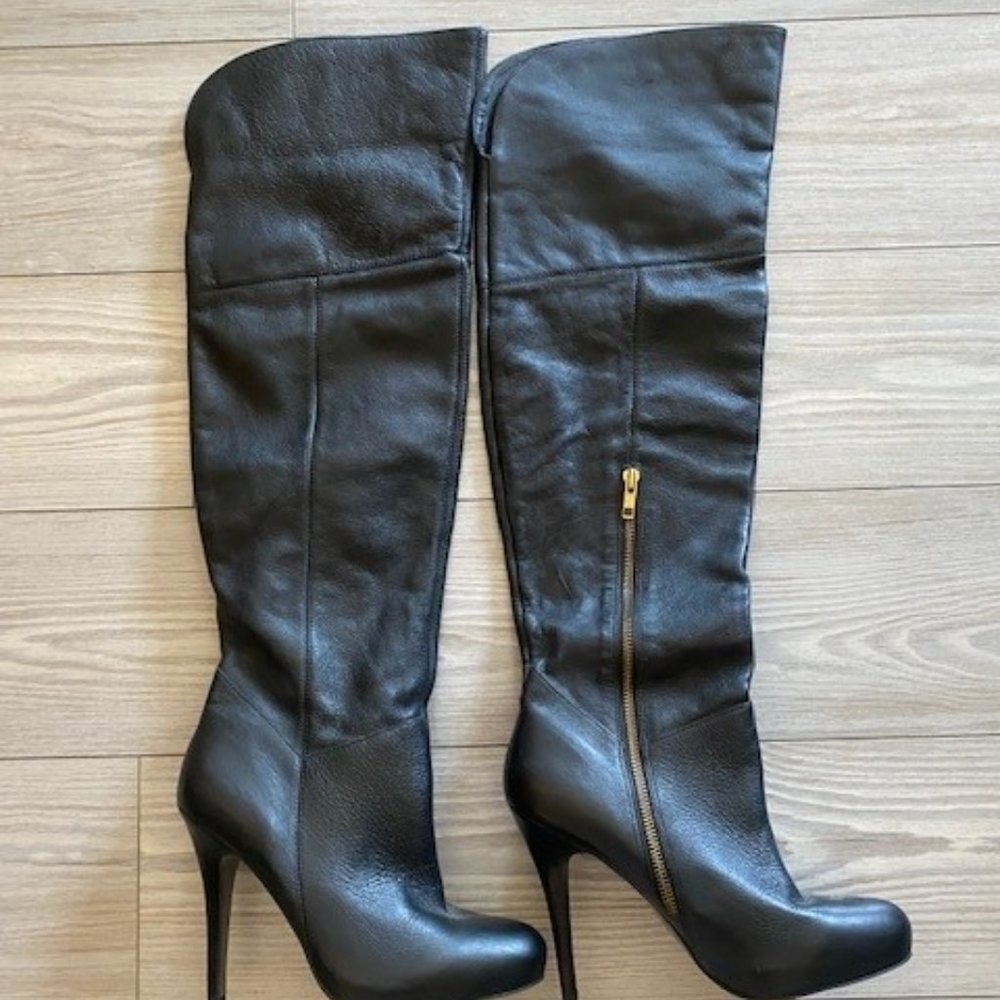 Steve Madden Black Over the Knee Boots Size 7.5